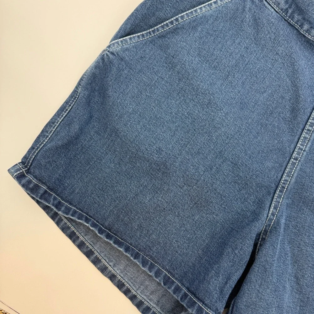 Levis Dry Goods Womens High Rise Denim Shorts Medium Wash Blue Size 14‎ Tencel